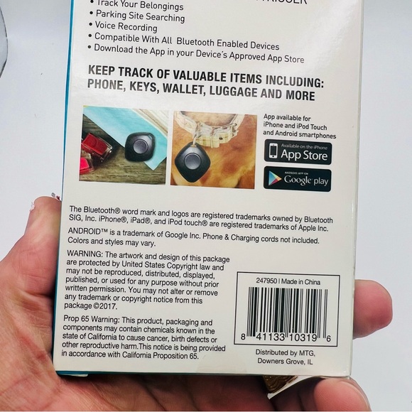 POWERXCEL Bluetooth ANTI-LOSS ALARM & REMOTE CAMERA TRIGGER, GPS TRACKER - Picture 6 of 8